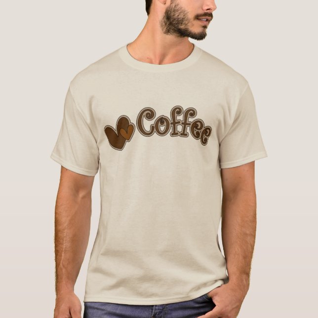 Camiseta Camisa-T Amante Café Masculino (Frente)