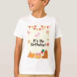 Camiseta Camisa-T Aniversário de criança Neutra Cuta - Part
