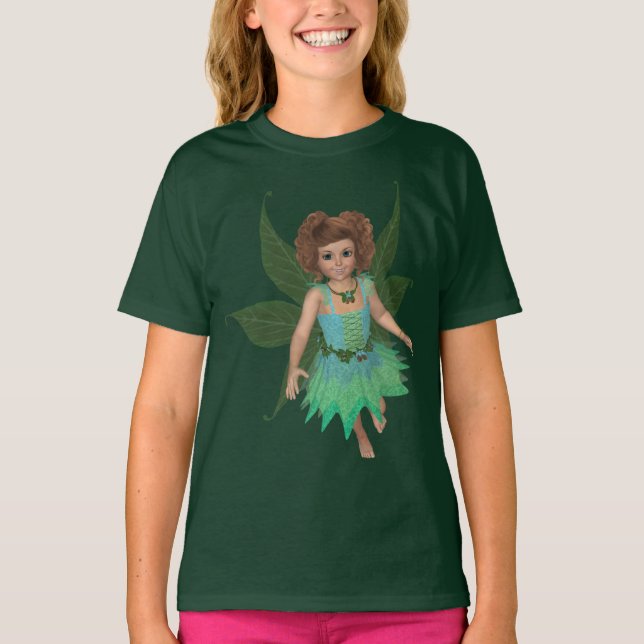 Camiseta Camisa-T Básica Das Raparigas De Fada (Frente)
