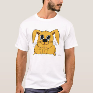 Camiseta Camisa-T Básica De Coelho Gordo Bonito Adulto