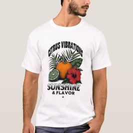 Camiseta Camisa-T básica de frutas tropicais vibrantes