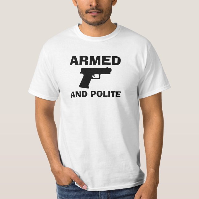 Camiseta Camisa-T básica de homem ARMADA e POLITA (Frente)
