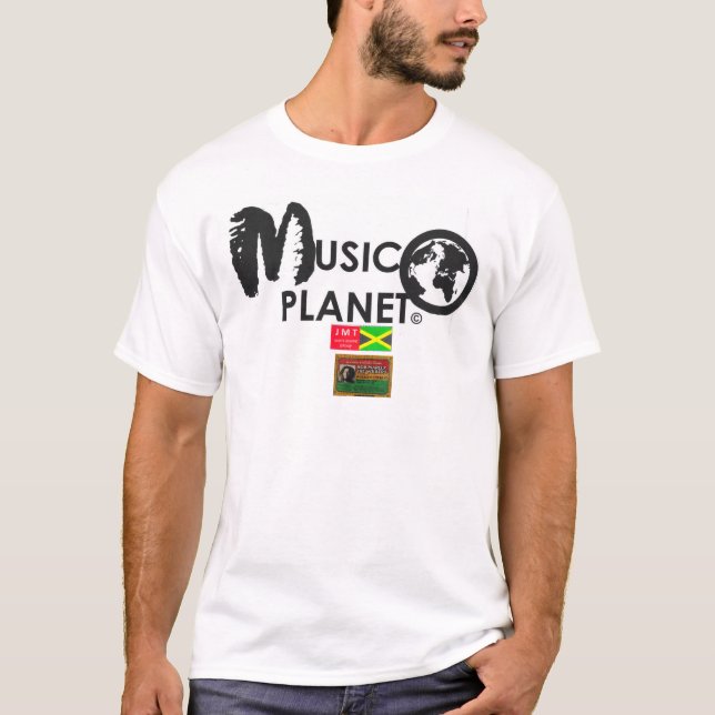 Camiseta Camisa-T básica de homem do MSIC PLANET (Frente)
