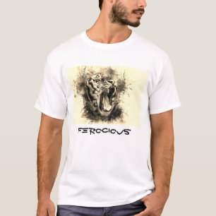 Camiseta Camisa-T básica de Impressão de Tigre