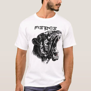 Camiseta Camisa-T básica de impressão de tigre feroz