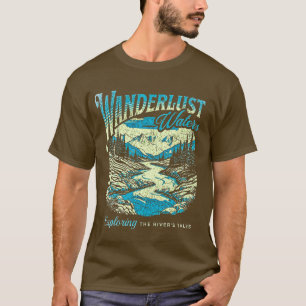 Camiseta Camisa-T básica de Wanderlust Waters Men