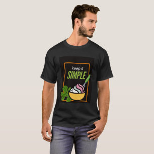 Camiseta Camisa-T básica masculina "simples"