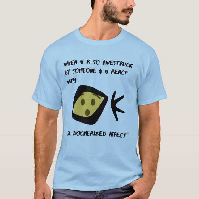 Camiseta Camisa-T básica masculina sobrecarregada (Frente)