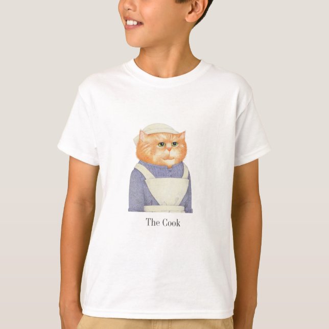 Camiseta Camisa-T básica para rapazes da COOK CAT (Frente)