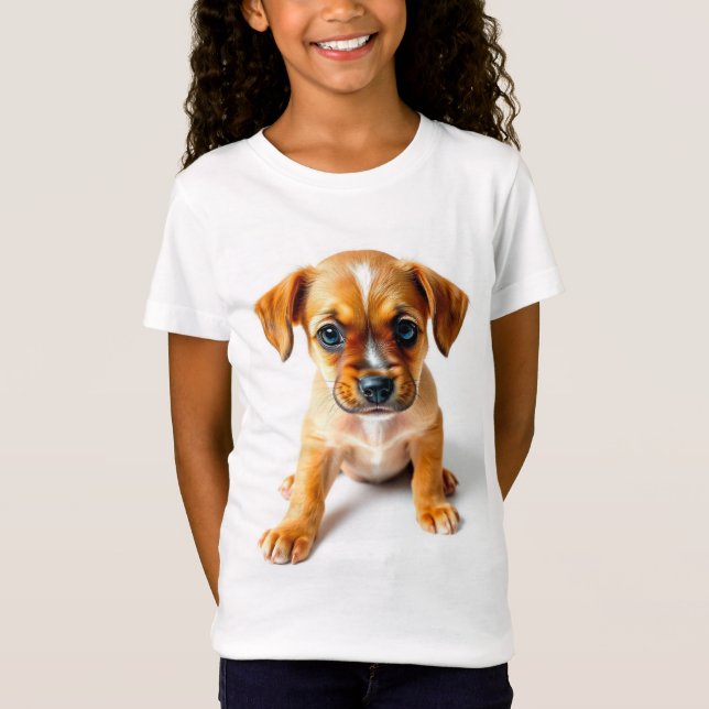 Camiseta "Camisa-T Bonita De Cachorro - Design Adorável De  (Frente)