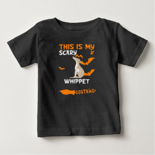 Camiseta Camisa-T-Cão Assustador de Whippet Halloween
