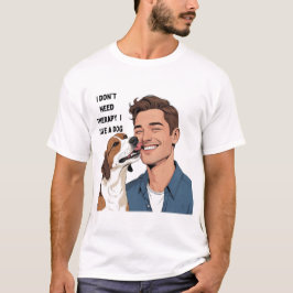 Camiseta Camisa-T Cão de Suporte Emocional