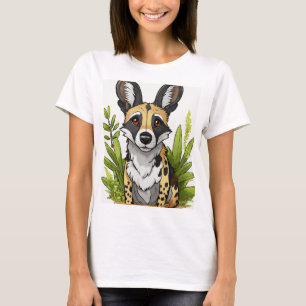Camiseta "Camisa-T-Cão Selvagem Selvagem e Única Africana -