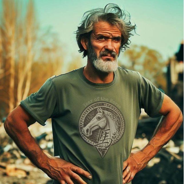 Camiseta Camisa-T "Cavalo" Zodiaca Chinesa (Criador carregado)