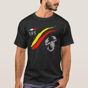 Camiseta Camisa-T Clássica De Abarth 595 Scorpion Black Ca