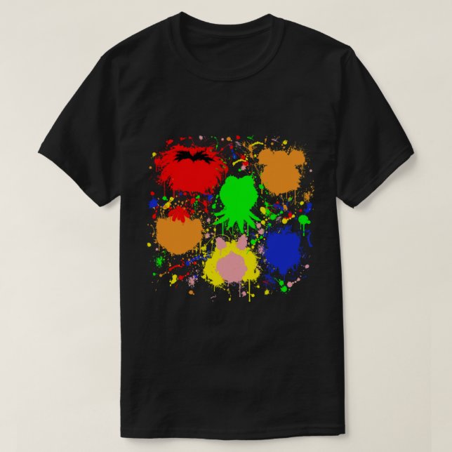 Camiseta Camisa-T Clássica de Muppet Splatter (Frente do Design)