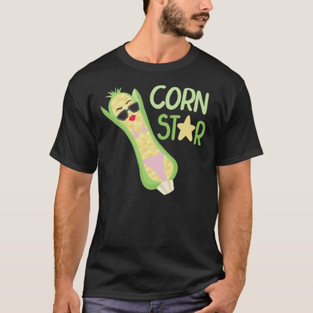 Camiseta Camisa-T Clássica do Corn Star (Frente)
