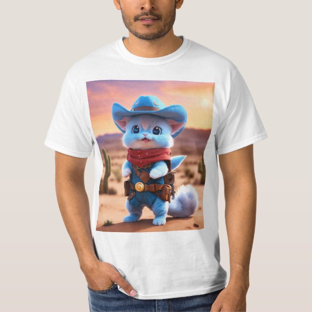 Camiseta Camisa-T Colar Cactus Sombrero Sticker - Deserto (Frente)