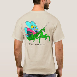 Camiseta Camisa-T Colorida Rezando Mantis
