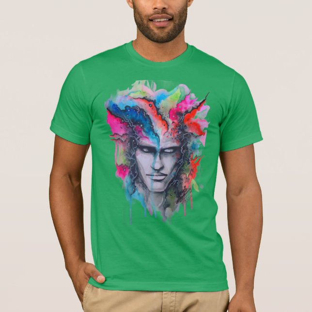 Camiseta Camisa-T com face aquosa (Frente)