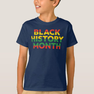 Camiseta Camisa-T Crianças de História Negra
