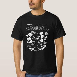 Camiseta Camisa-T, CUTA ANIMAL, ANATOMIA AXOLOTL