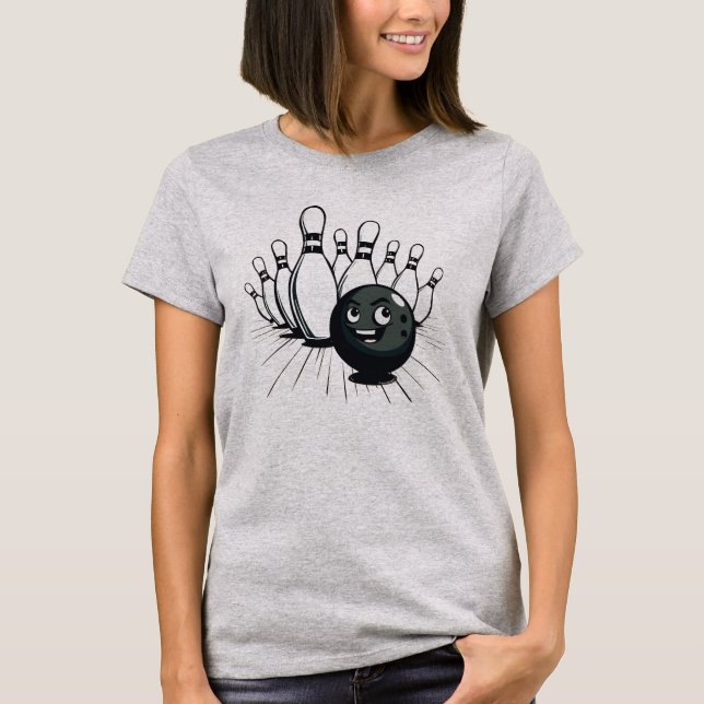 Camiseta Camisa-T da Boliche retrorreflectora - Greve da vi (Frente)