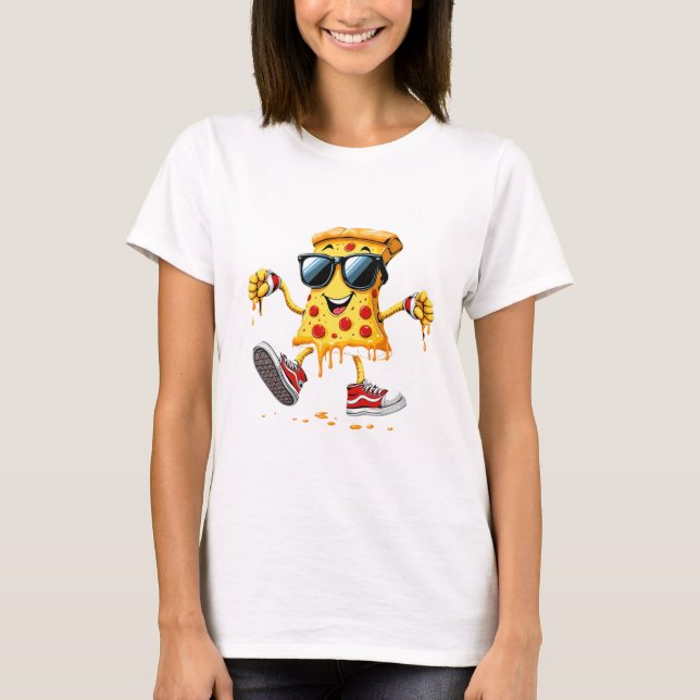 Camiseta Camisa-T da Fatia de Pizza Dabbing (Frente)