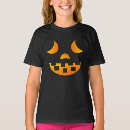 Camiseta Camisa-T da garota do rosto de Halloween Jack-o-la