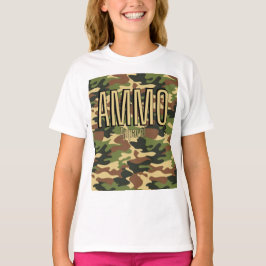 Camiseta Camisa-T da Impressão do Exército Clássico AMMO