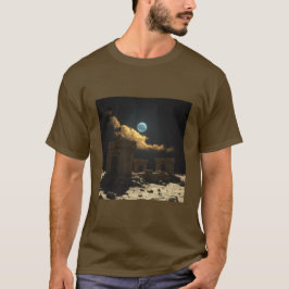 Camiseta Camisa-T da Lua da Alienígena antiga | Sci-Fi Luna