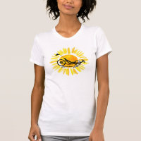 Camisa-T da mulher do dia ensolarado da vida recen
