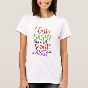 Camiseta Camisa-T da Mulher Sassy