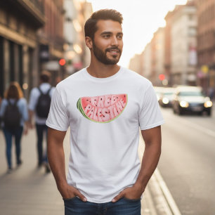 Camiseta Camisa-T da Palestina Livre de Melancia