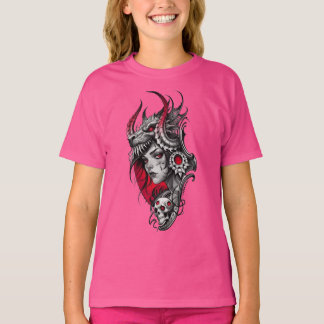 Camiseta Camisa-T da Rainha Guerreira Gótica - Bela Escura