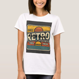 Camiseta Camisa-T da Retro Vintage Mulheres - Clássica e Na