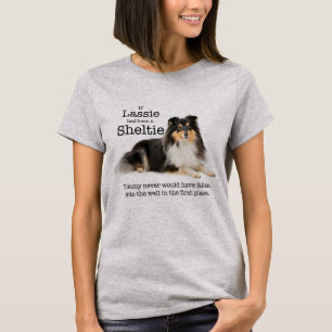 Camiseta Camisa-T da Sheltie Tricolorido de Timmy