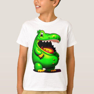 Camiseta Camisa-T da Unisex do Alligador Feliz