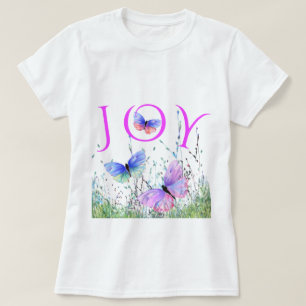 Camiseta Camisa-T das Borboletas Voadoras