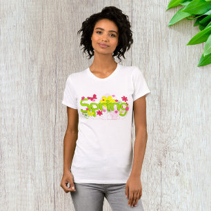 Camiseta Camisa-T das flores da primavera