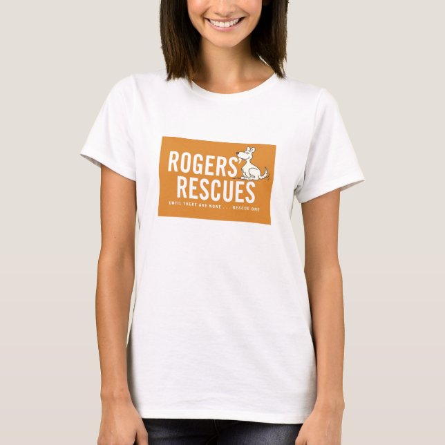 Camiseta Camisa-T das mulheres de longa luva de Rogers (Frente)