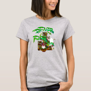 Camiseta Camisa-T das mulheres dos gnomos de praia