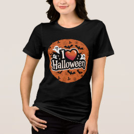 Camiseta Camisa-T das mulheres fantasmas do Halloween