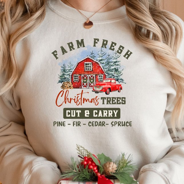 Camiseta Camisa-T de Árvores de Natal Frescas de fazenda (Criador carregado)