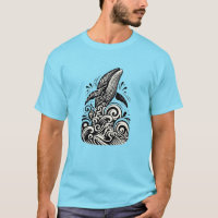 Camisa-T de baleia polinésia