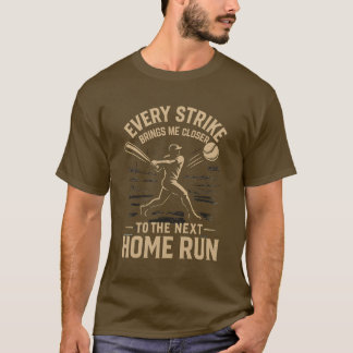 Camiseta Camisa-T de Baseball Motivation Men