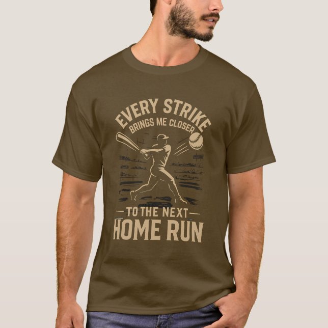 Camiseta Camisa-T de Baseball Motivation Men (Frente)