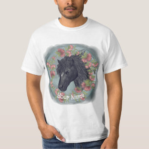 Camiseta Camisa-T de Bellflower Black Horse