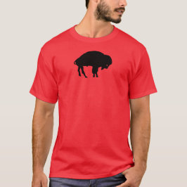 Camiseta Camisa-T de Bison/Buffalo em pé
