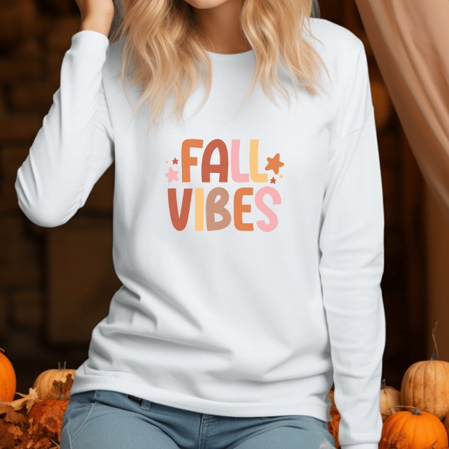 Camiseta Camisa-T de Boho Fall Minimalista (Boho Fall Vibes)